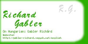 richard gabler business card
